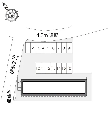 ★手数料０円★坂東市辺田　月極駐車場（LP）